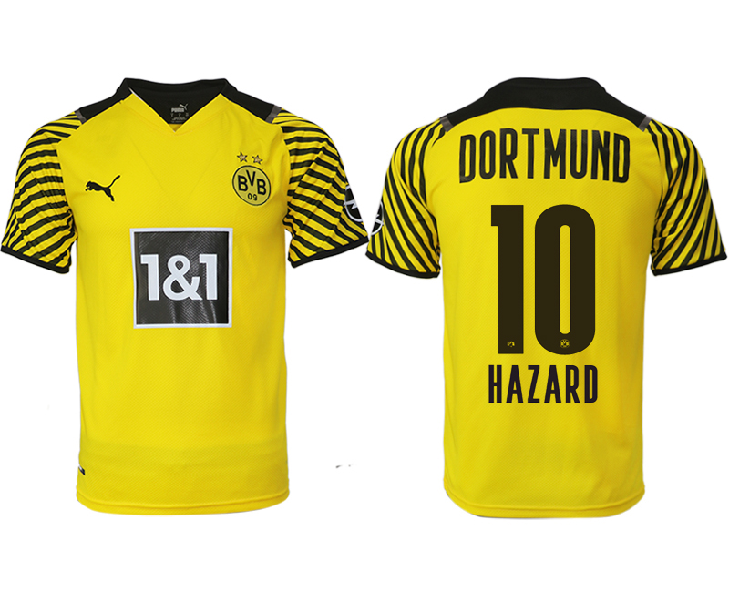 Men 2021-2022 Club Borussia Dortmund home yellow aaa version #10 Soccer Jersey->borussia dortmund jersey->Soccer Club Jersey